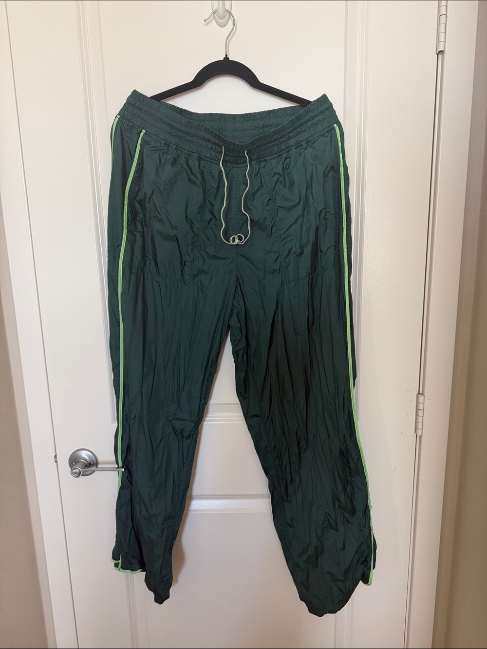 FP Movement by Free People Dark Green Joggers with Lime Trim